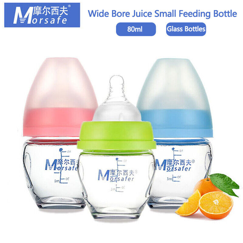 small glass baby bottles